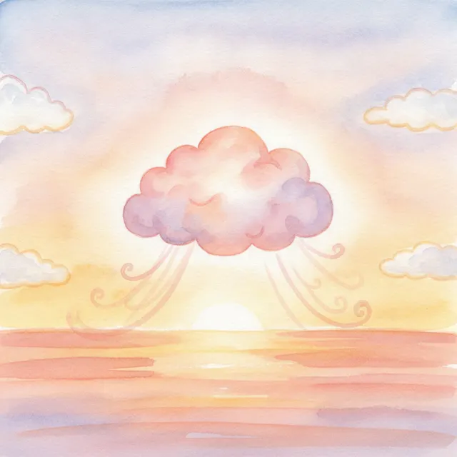 The Little Cloud Who Forgot Her Color story for kids illustration