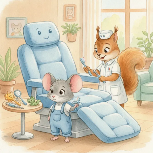 The Little Dentist's Chair story for kids illustration