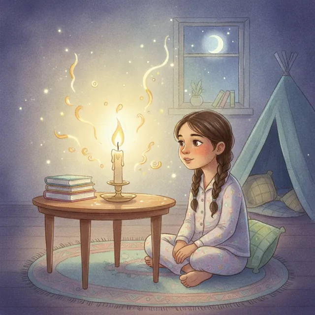 The Little Flame That Would Not Go Out story for kids illustration