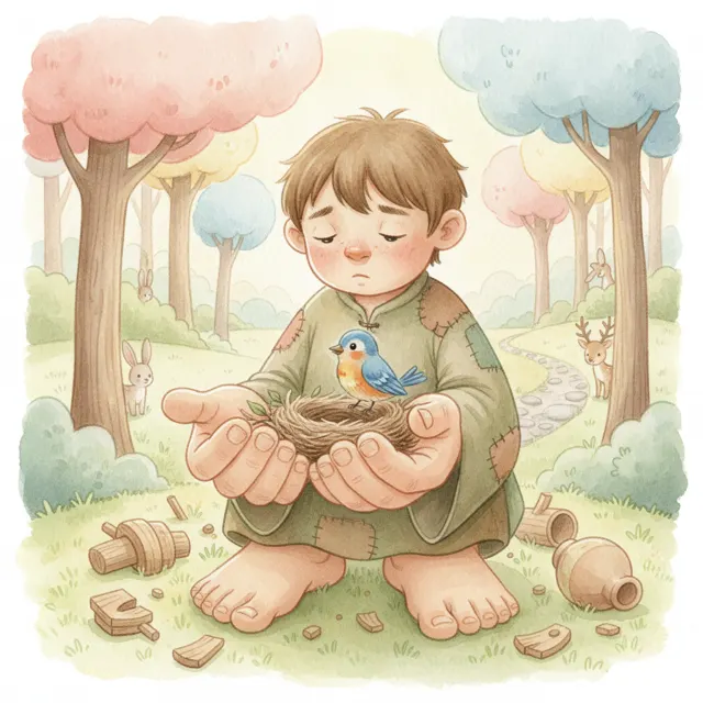 The Little Giant's Gentle Hands story for kids illustration