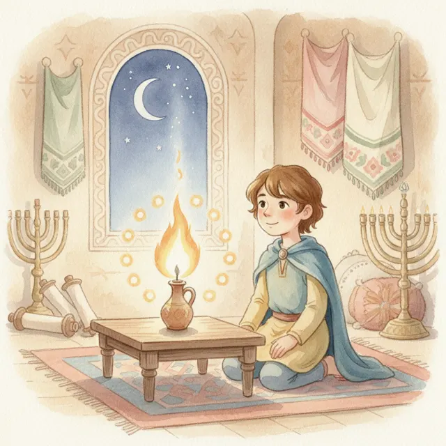 The Little Jar of Oil story for kids illustration
