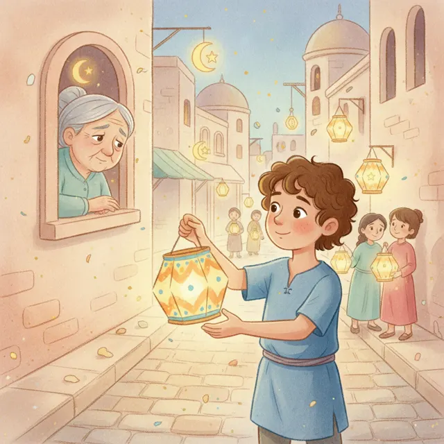 The Little Lantern's Light story for kids illustration