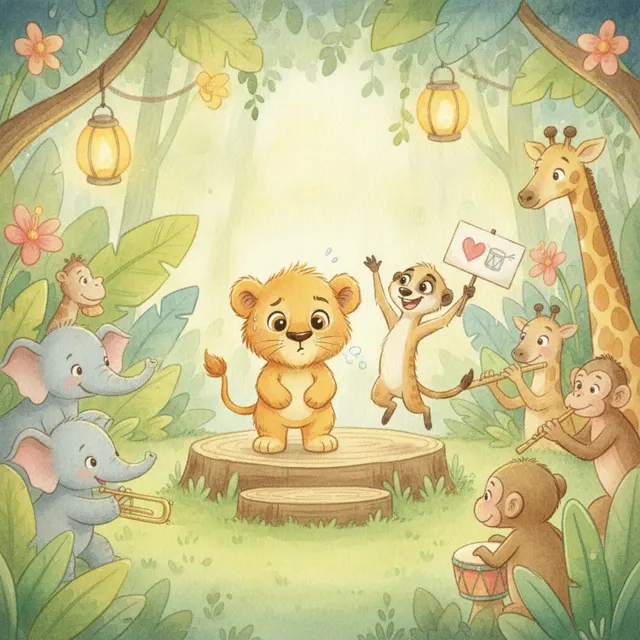 The Little Lion Who Found His Roar story for kids illustration