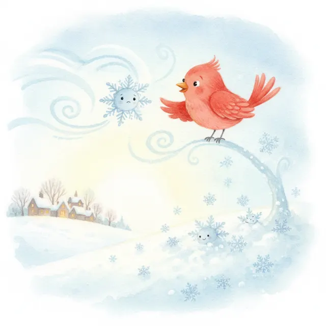 The Little Lost Snowflake story for kids illustration
