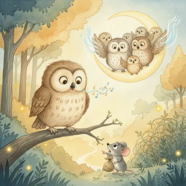 The Little Owl Who Couldn't Hoot story for kids illustration