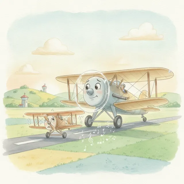 The Little Plane's First Flight story for kids illustration
