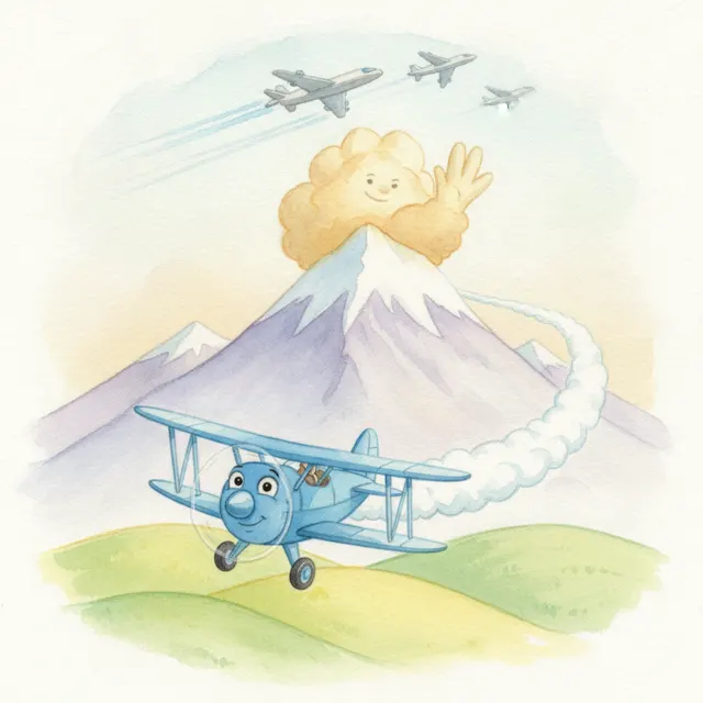 The Little Plane That Would Not Quit story for kids illustration
