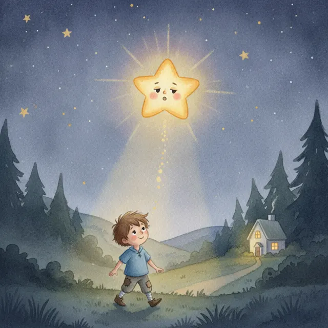 The Little Star's Promise story for kids illustration