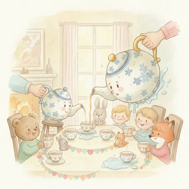 The Little Teapot's Big Job story for kids illustration