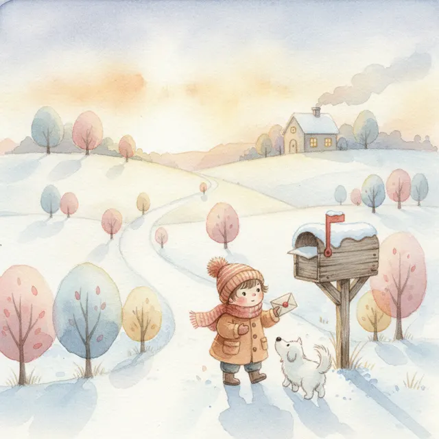 The Long Walk to the Mailbox story for kids illustration