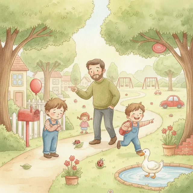 The Long Walk to the Park story for kids illustration