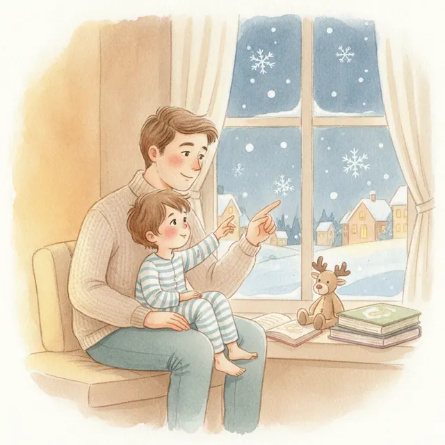 The Longest Christmas Eve Wait story for kids illustration