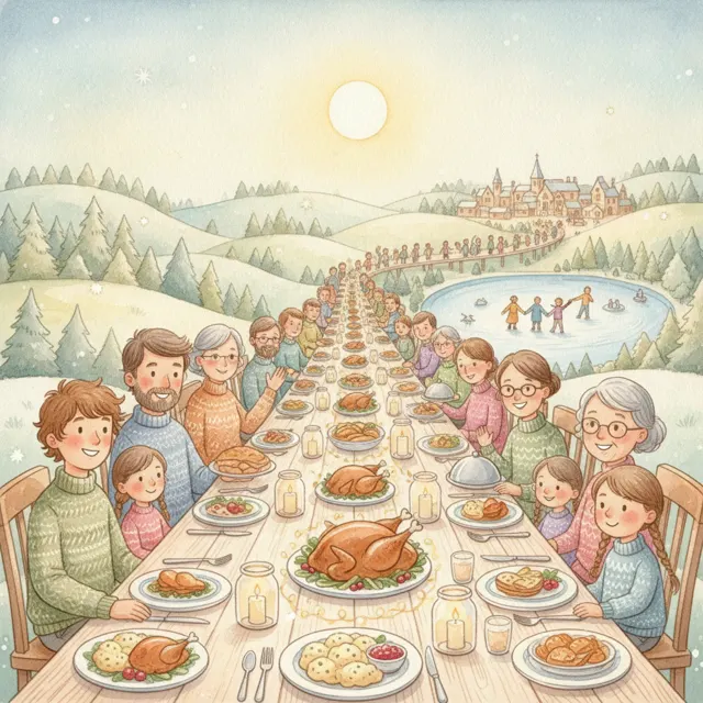 The Longest Table story for kids illustration