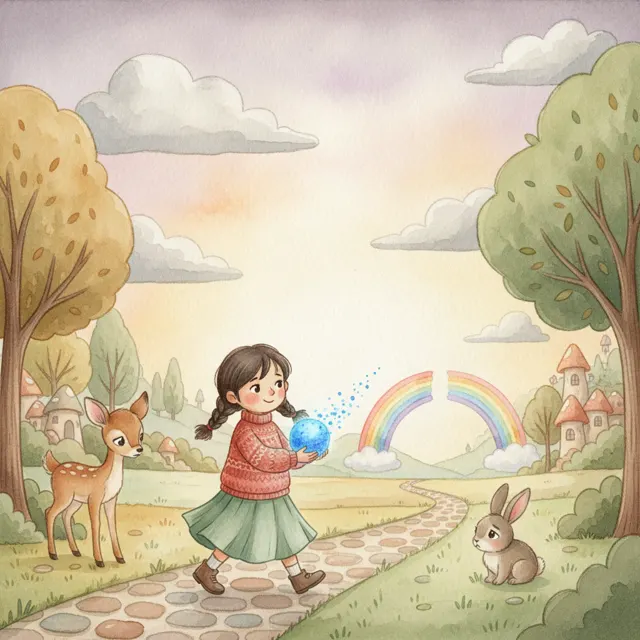 The Lost Color Blue story for kids illustration