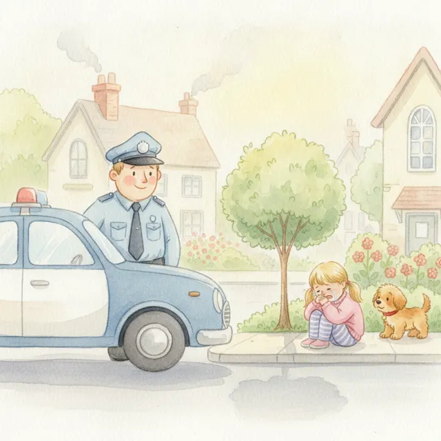 The Lost Puppy story for kids illustration