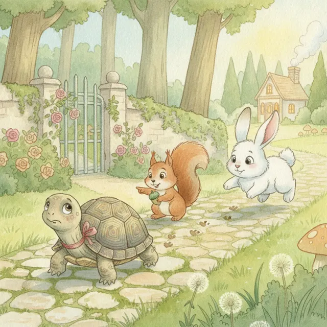 The Lost Turtle's Long Walk story for kids illustration