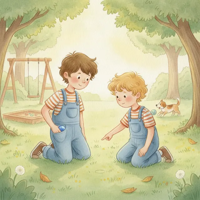 The Marble in My Pocket story for kids illustration