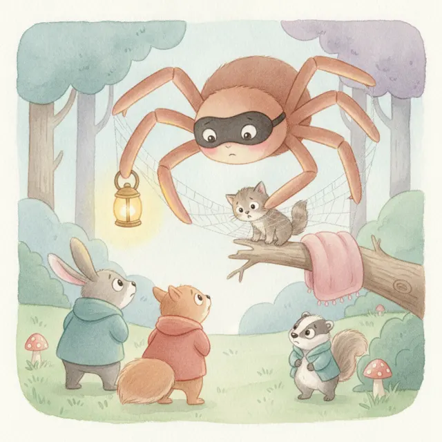 The Masked Helper story for kids illustration