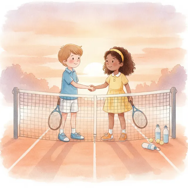 The Match That Ended in a Tie story for kids illustration