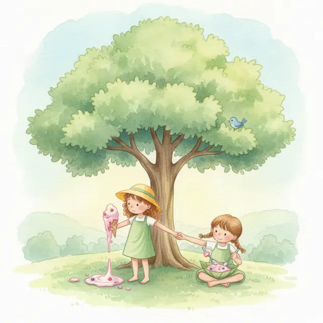 The Melting Ice Cream Fix story for kids illustration