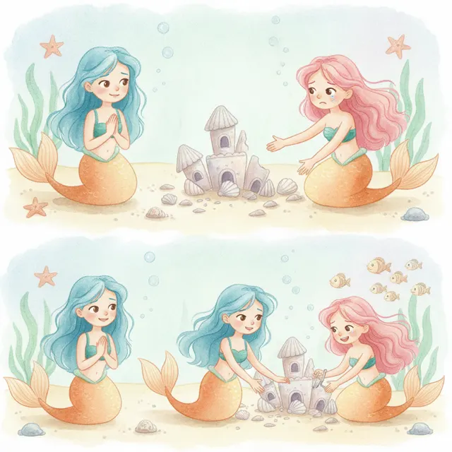 The Mermaid Who Said Sorry story for kids illustration