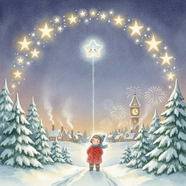 The Midnight Star's First Twinkle story for kids illustration