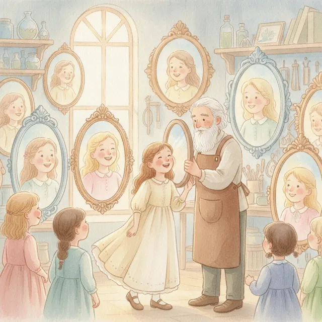 The Mirror Maker's Daughter story for kids illustration