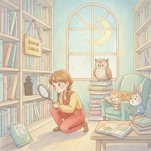 The Missing Library Book story for kids illustration