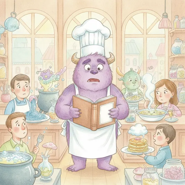 The Monster Chef story for kids illustration