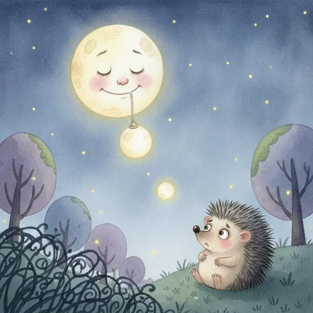 The Moon's Night Light story for kids illustration