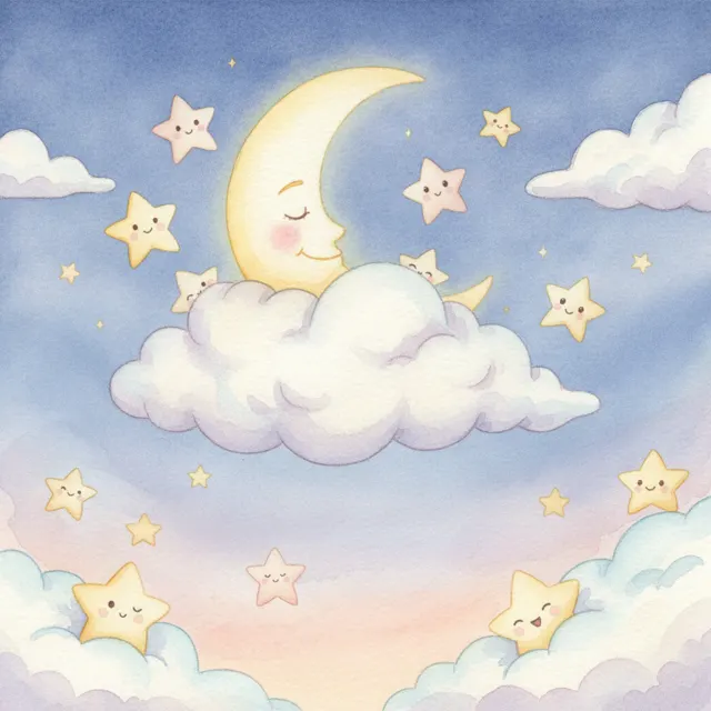 The Moon Who Played Hide and Seek story for kids illustration