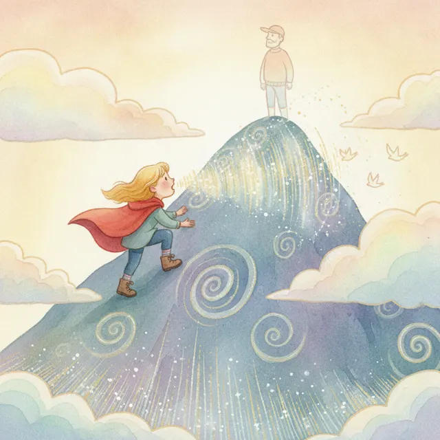 The Mountain of Echoes story for kids illustration