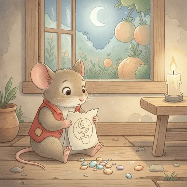 The Mouse and the Magic Seeds story for kids illustration