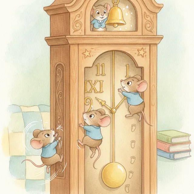 The Mouse Who Raced the Clock story for kids illustration