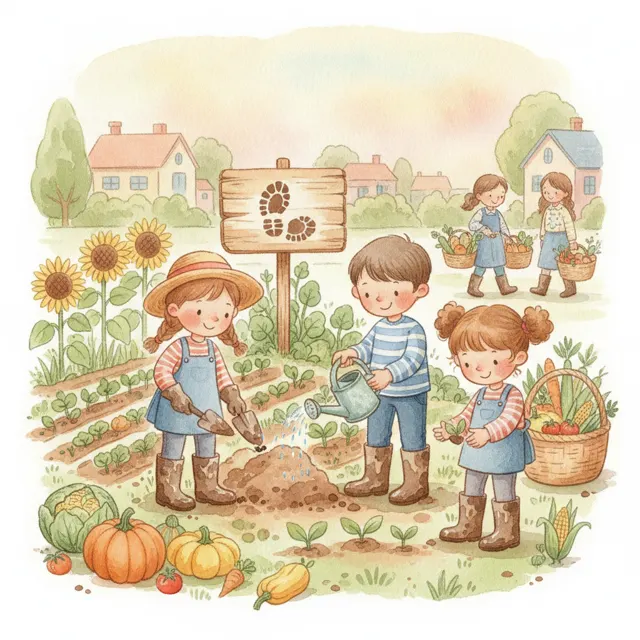 The Muddy Boots Club story for kids illustration