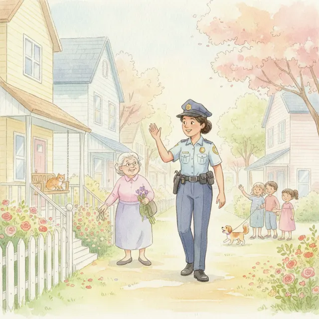The Neighborhood Helper story for kids illustration