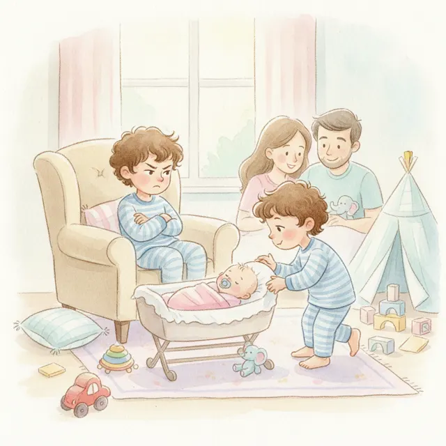 The New Baby Problem story for kids illustration