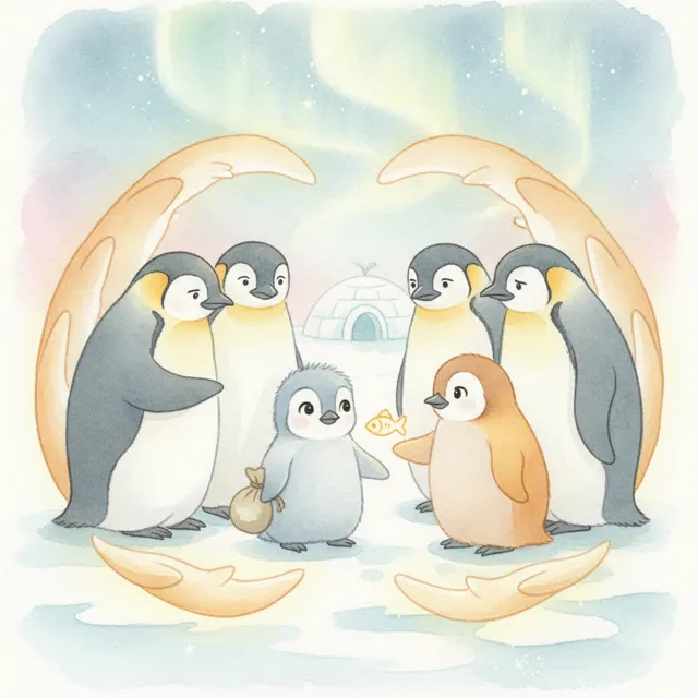 The New Chick on the Ice story for kids illustration