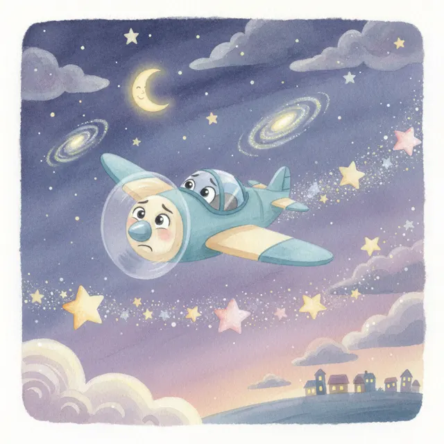 The Night Flight to Grandma's House story for kids illustration