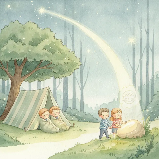 The Night of the Shooting Star story for kids illustration