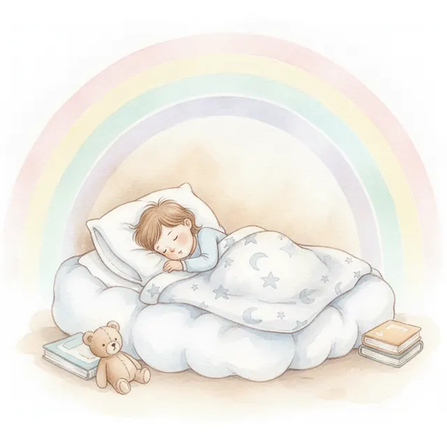 The Night Rainbow bedtime story for kids illustration
