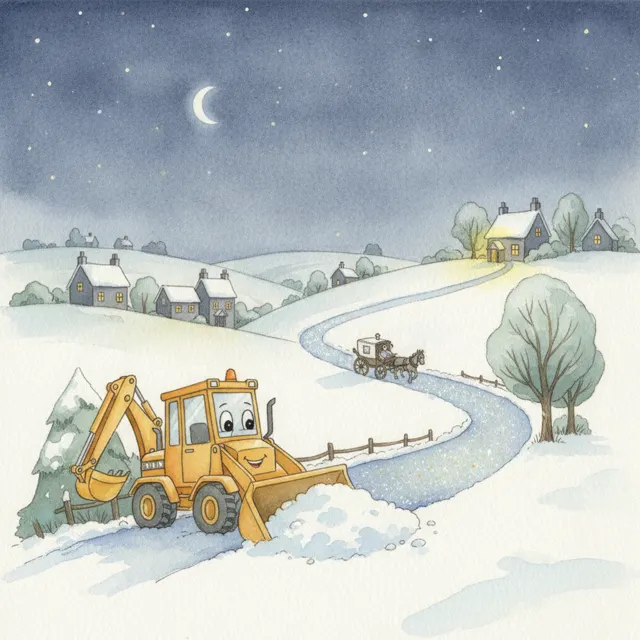 The Night the Digger Helped story for kids illustration