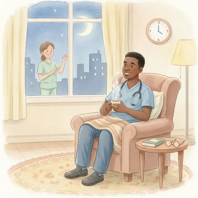 The Night the Doctor Stayed story for kids illustration