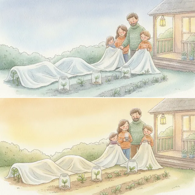 The Night the Frost Came story for kids illustration