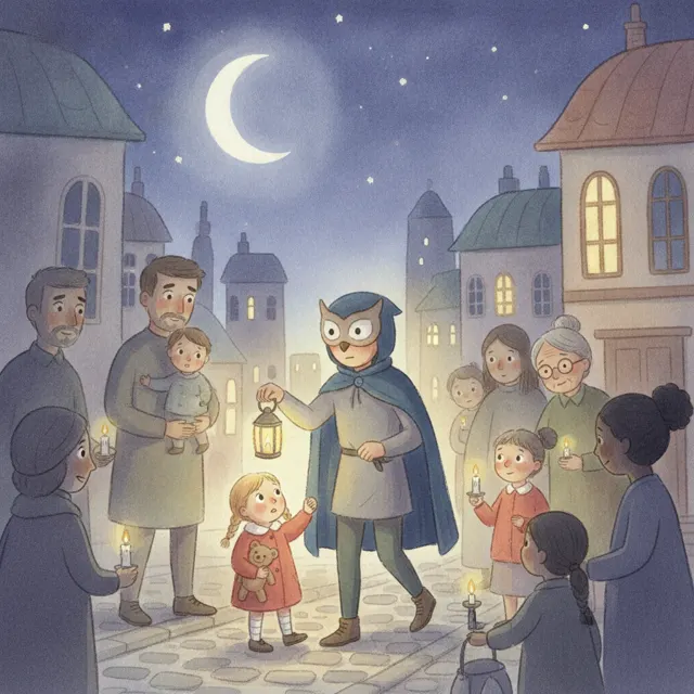 The Night the Lights Went Out story for kids illustration