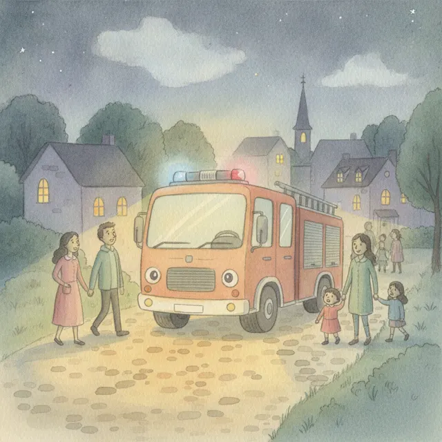 The Night the Lights Went Out story for kids illustration