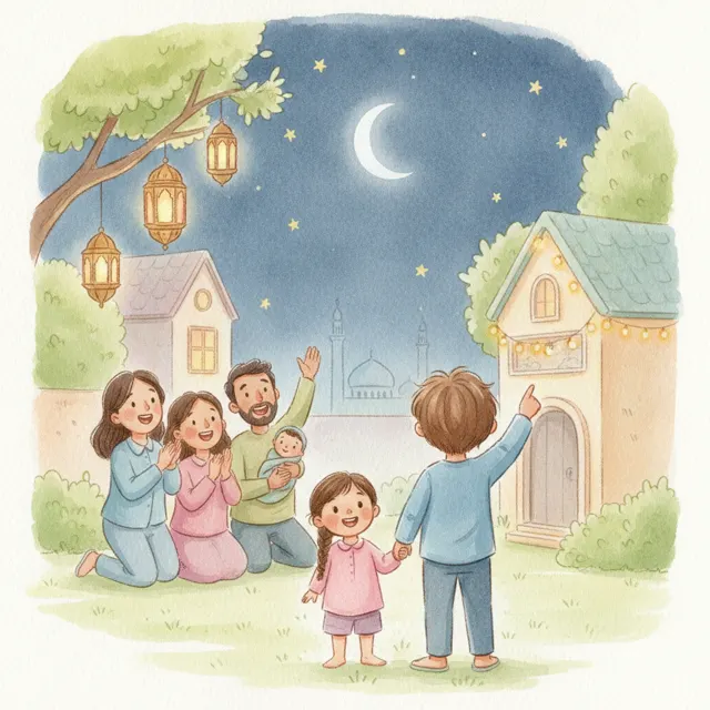 The Night the Moon Was Found story for kids illustration