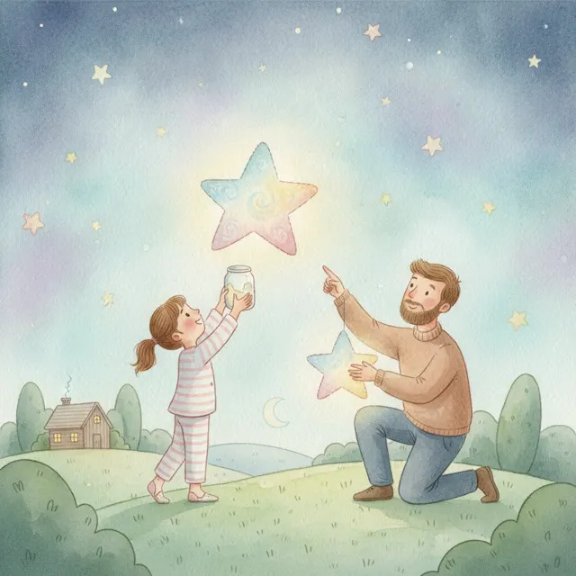 The Night the Stars Came Close story for kids illustration