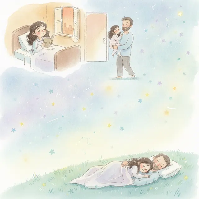 The Night the Stars Came Out story for kids illustration