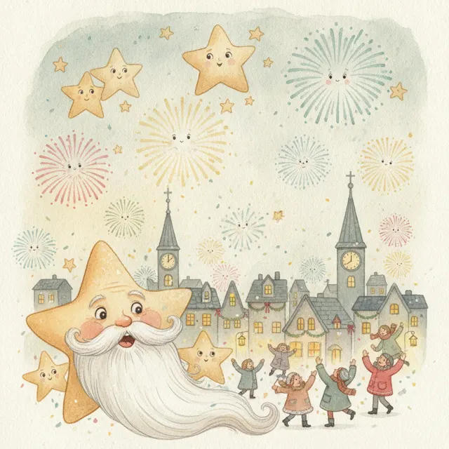 The Night the Stars Stayed Up story for kids illustration
